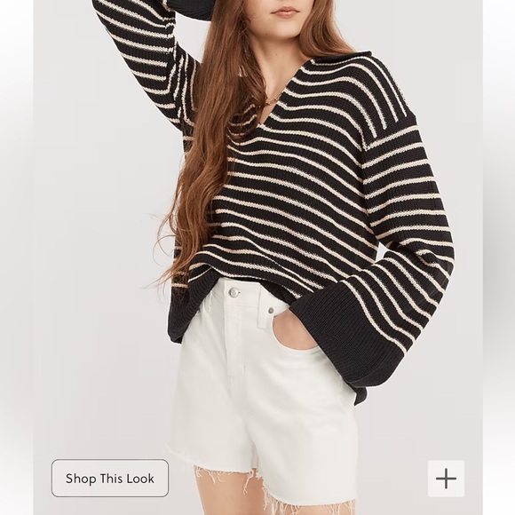 J. Crew High Rise Denim Short White 4” Size 33 BF382 NEW - Picture 2 of 10